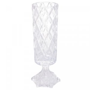 Vaso de Cristal com Pé Deli Diamond 12,5cm x 41cm - Lyor