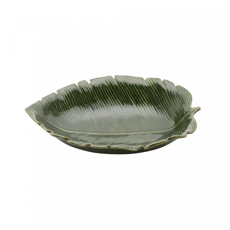 Folha-Decorativa-de-Ceramica-Banana-Leaf-Verde-30cm-x-205cm-x-65cm-Lyor
