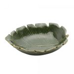 Folha-Decorativa-de-Ceramica-Banana-Leaf-Verde-16cm-x-12cm-x-4cm-Lyor