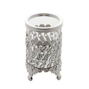 Suporte Multiuso de Zamac Niquelado Crystal 5cm x 5cm x 9,5cm - Lyor