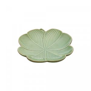 Folha Decorativa de Cerâmica Banana Leaf Verde 27,5cm x 26,5cm x 5cm - Lyor