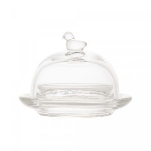 Manteigueira de Cristal Pássaro 9,5cm x 6,5cm - Lyor