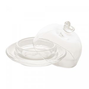 Manteigueira de Cristal Pássaro 9,5cm x 6,5cm - Lyor