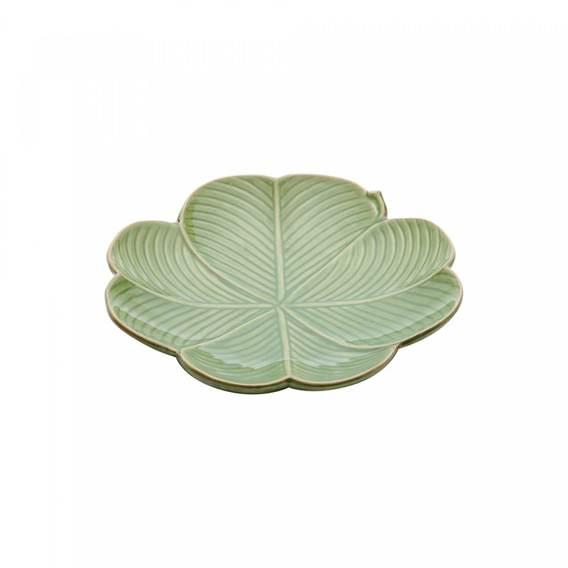 Folha-Decorativa-de-Ceramica-Banana-Leaf-Verde-16cm-x-16cm-x-3cm-Lyor