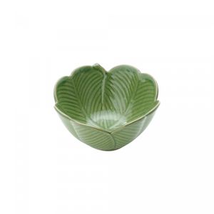 Centro de Mesa Decorativo de Cerâmica Banana Leaf Verde 13cm x 7cm - Lyor
