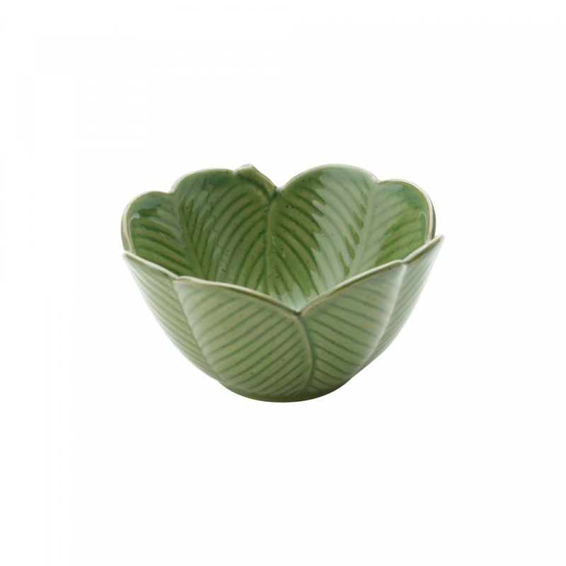Centro-de-Mesa-Decorativo-de-Ceramica-Banana-Leaf-Verde-13cm-x-7cm-Lyor