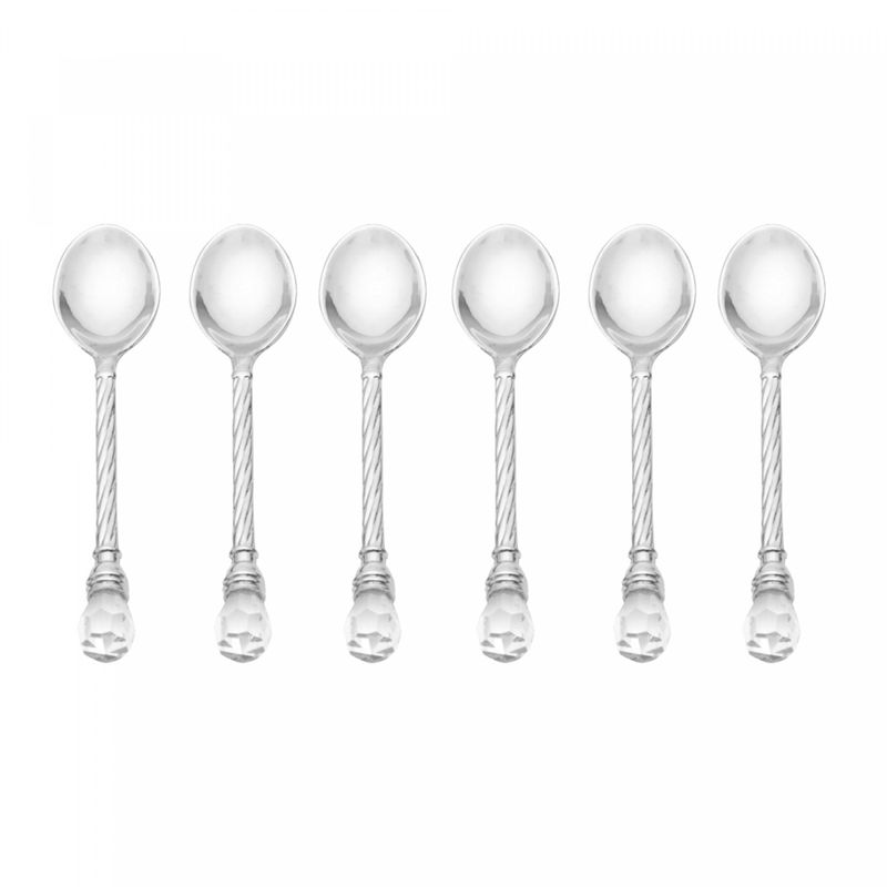 Conjunto-6-Colheres-de-Zamac-com-Suporte-Niquelado-Crystal-14cm-Lyor