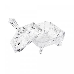 Potiche com Pé de Cristal Paladium 16cm x 20cm - Lyor