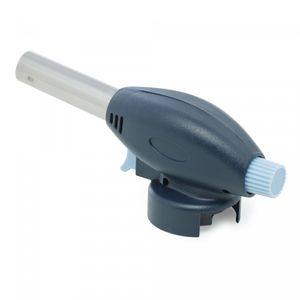 Maçarico Culinário Portátil de Aço Inox Azul 17cm x 6,5cm x 5cm - Lyor