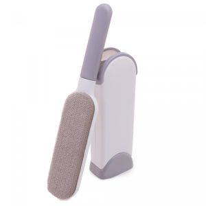 Escova Mágica Removedora de Pelos e Fiapos de Plástico com Suporte Cinza 32cm x 7,5cm x 5,5cm - Lyor