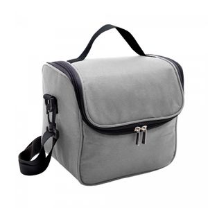 Bolsa Térmica de Poliéster Easy Life Cinza 22cm x 20cm x 16cm - Lyor
