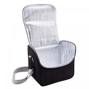 Bolsa Térmica de Poliéster Easy Life Preta 22cm x 20cm x 16cm - Lyor