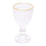 Taca-de-Licor-de-Vidro-com-Fio-de-Ouro-Bico-de-Abacaxi-60ml-Lyor