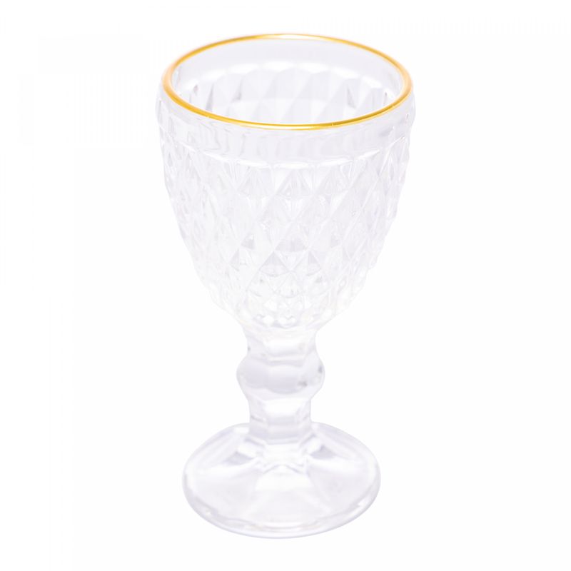 Taca-de-Licor-de-Vidro-com-Fio-de-Ouro-Bico-de-Abacaxi-60ml-Lyor