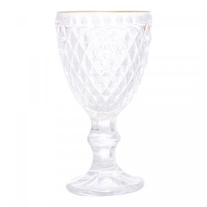 Taça de Licor de Vidro com Fio de Ouro Bico de Abacaxi 60ml - Lyor