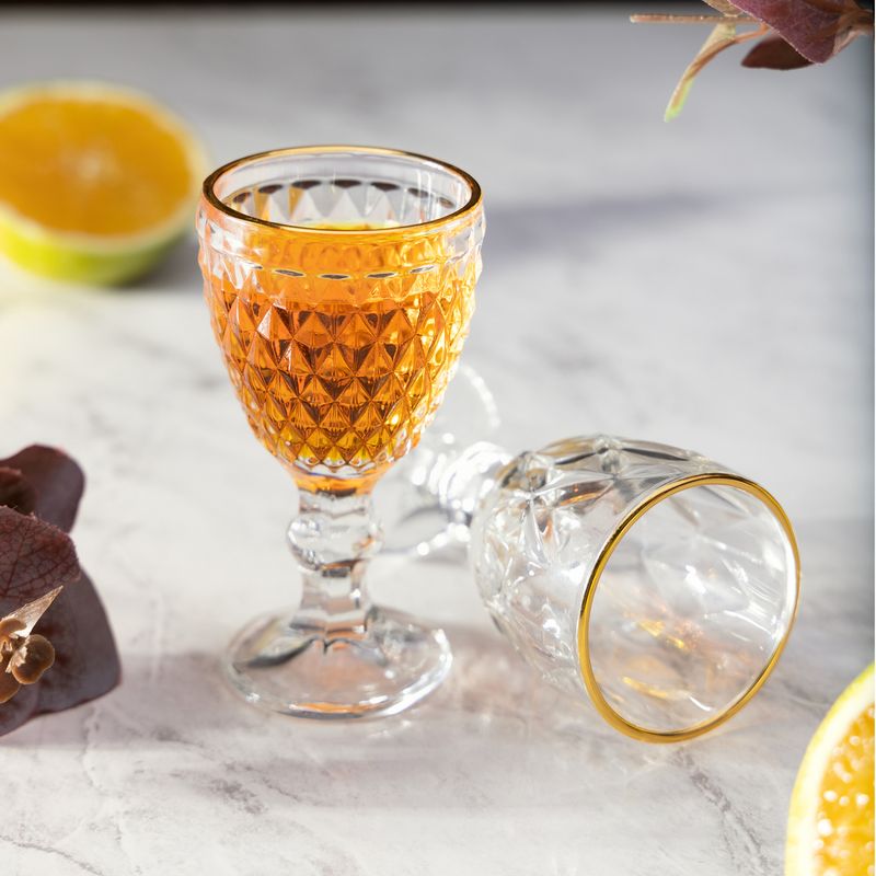 Taca-de-Licor-de-Vidro-com-Fio-de-Ouro-Diamond-60ml-Lyor
