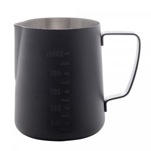 Leiteira de Aço Inox Preta 600ml - Lyor