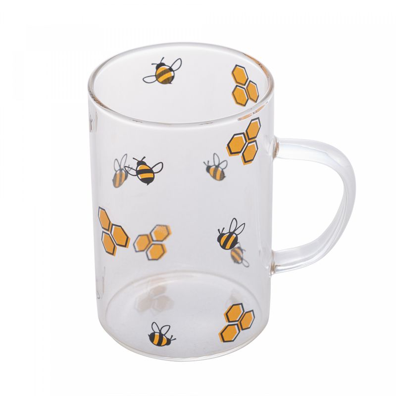 Caneca-de-Vidro-Borossilicato-Resistente-ao-Calor-Bee-280ml-Lyor