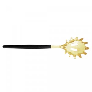Pegador de Massa de Aço Inox Ópera Champanhe/Preta 26cm - Lyor