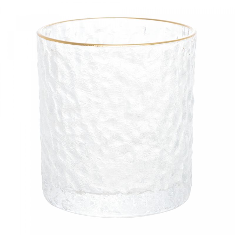 Copo-para-Whisky-de-Cristal-Martelado-com-Fio-de-Ouro-Petra-340ml-Lyor