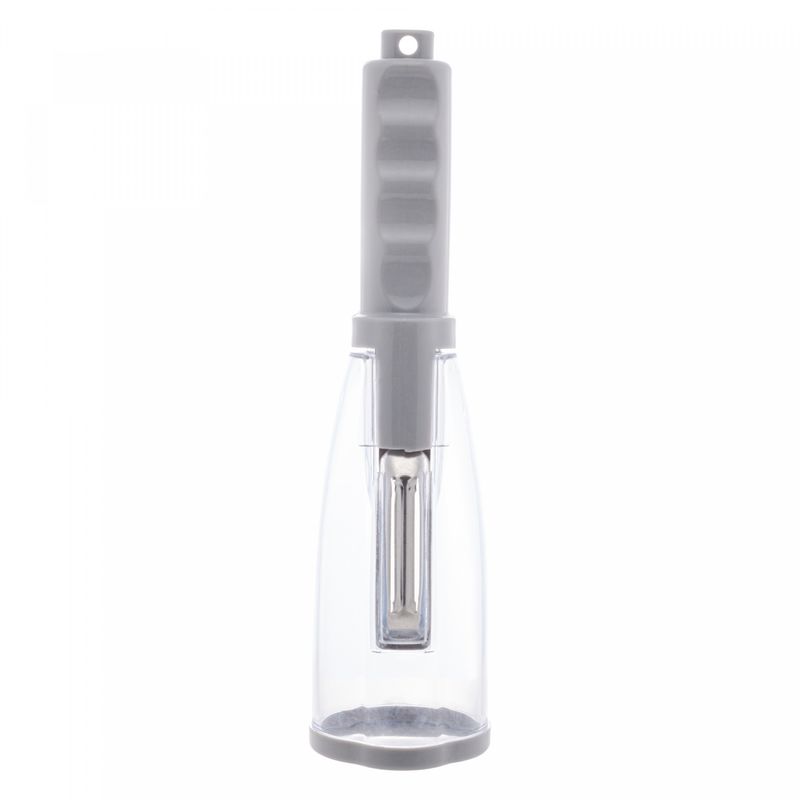 Descascador-de-Vegetais-de-Plastico-e-Aco-Inox-com-Dispenser-Cinza-6cm-x-5cm-x-20cm-Lyor