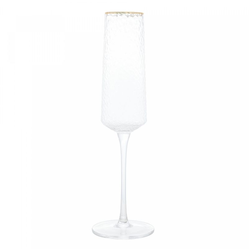 Taca-para-Champanhe-de-Cristal-Ecologico-Martelado-com-Fio-de-Ouro-Petra-300ml-Lyor
