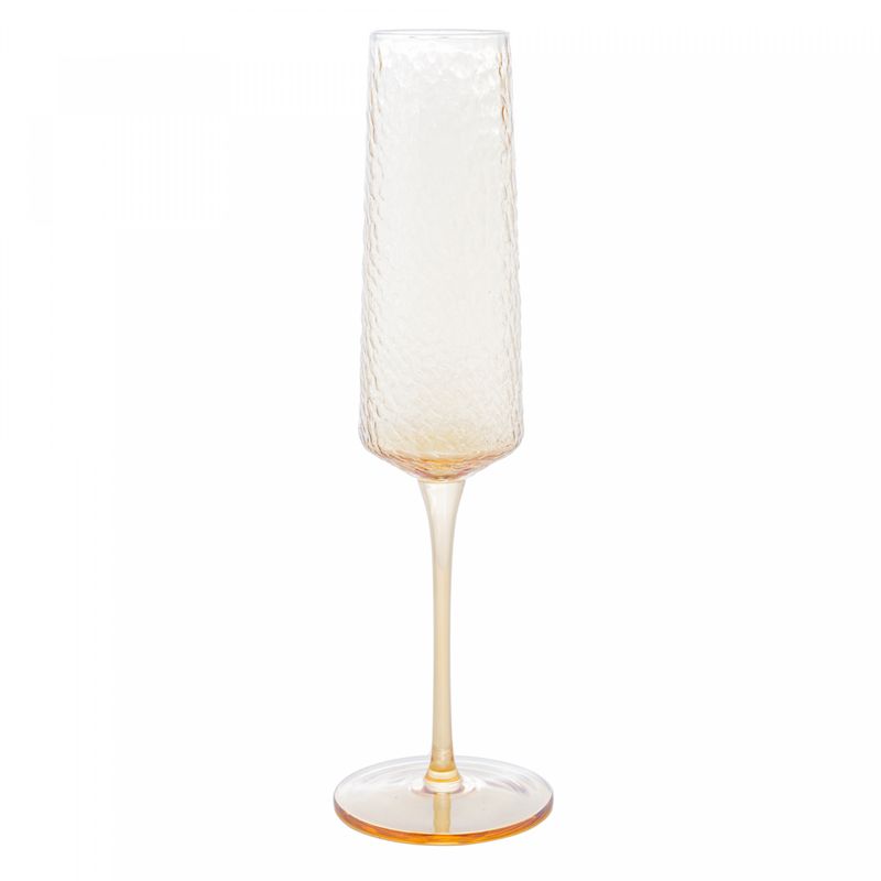 Taca-para-Champanhe-de-Cristal-Ecologico-Martelado-Petra-Ambar-Metalizado-300ml-Lyor