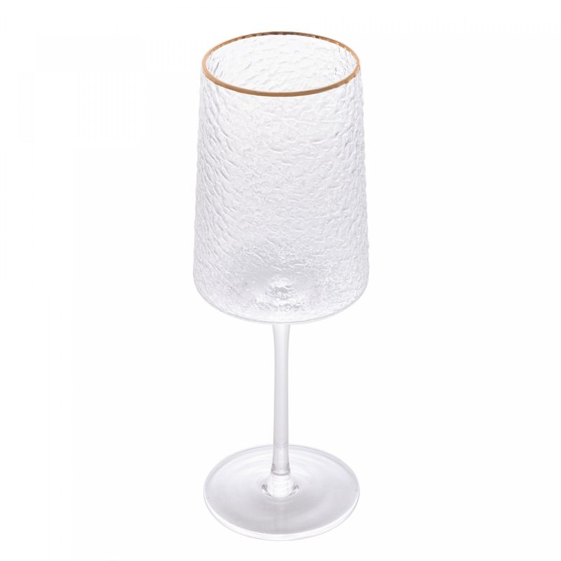 Taca-para-Vinho-de-Cristal-Ecologico-Martelado-com-Fio-de-Ouro-Petra-600ml-Lyor