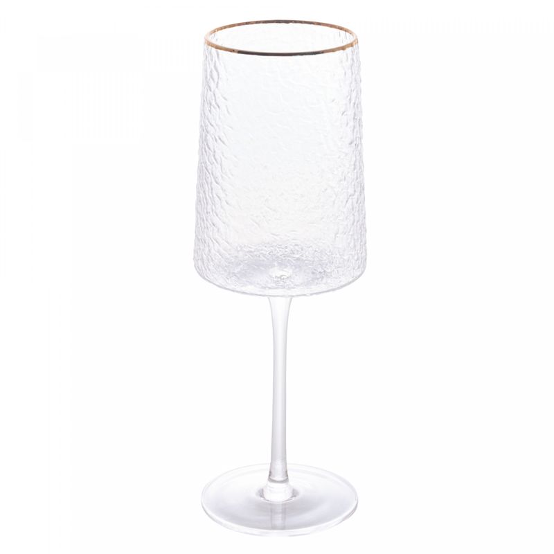 Taca-para-Vinho-de-Cristal-Ecologico-Martelado-com-Fio-de-Ouro-Petra-600ml-Lyor