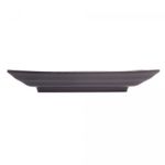 Prato-Retangular-de-Melamina-com-Molheira-Toquio-Preto-19cm-x-125cm-x-3cm-Lyor