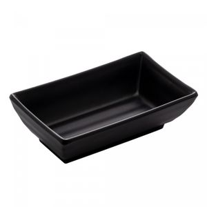 Porta Shoyu Retangular de Melamina Tóquio Preto 10cm x 6cm x 3cm - Lyor