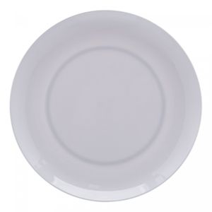 Prato Raso de Melamina Milão Branco 25,5cm - Lyor
