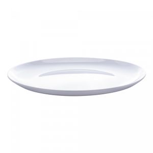 Prato Raso de Melamina Milão Branco 25,5cm - Lyor