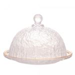 Queijeira-de-Cristal-Martelado-com-Tampa-e-Fio-de-Ouro-Petra-195cm-x-13cm-Lyor