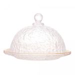 Queijeira-de-Cristal-Martelado-com-Tampa-e-Fio-de-Ouro-Petra-195cm-x-13cm-Lyor
