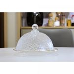 Queijeira-de-Cristal-Martelado-com-Tampa-e-Fio-de-Ouro-Petra-195cm-x-13cm-Lyor