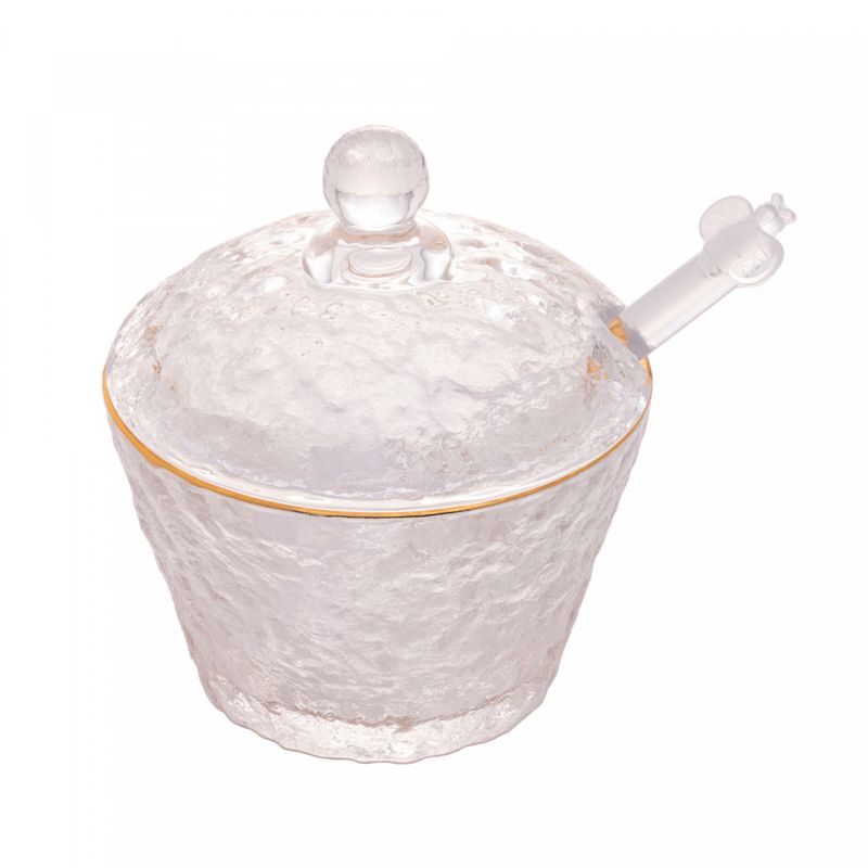 Meleira-de-Cristal-Martelado-com-Colher-e-Tampa-com-Fio-de-Ouro-Petra-10cm-Lyor