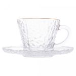 Xicara-de-Cristal-Martelado-para-Cha-com-Pires-e-Fio-de-Ouro-Petra-180ml-Lyor