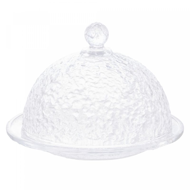 Queijeira-de-Cristal-Martelado-com-Tampa-Petra-195cm-x-13cm-Lyor