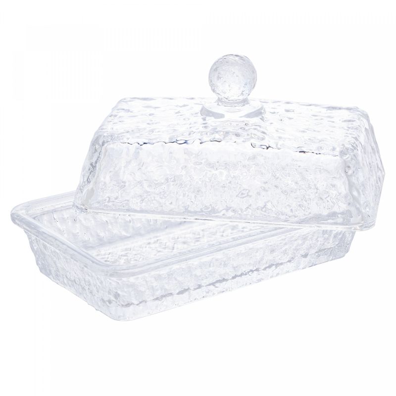 Manteigueira-de-Cristal-Martelado-com-Tampa-Petra-17cm-x-105cm-x-10cm-Lyor