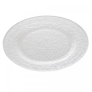 Prato Raso de Cristal Martelado Petra 28cm - Lyor