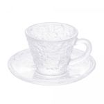 Xicara-de-Cafe-de-Cristal-Martelado-com-Pires-Petra-70ml-Lyor
