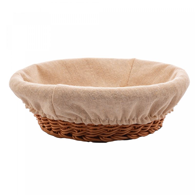 Cesta-Redonda-de-Rattan-Plastico-com-Forro-em-Tecido-21cm-x-7cm-Lyor
