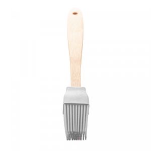 Conjunto 4 Utensílios de Silicone com Cabo em Bambu Cinza - Lyor