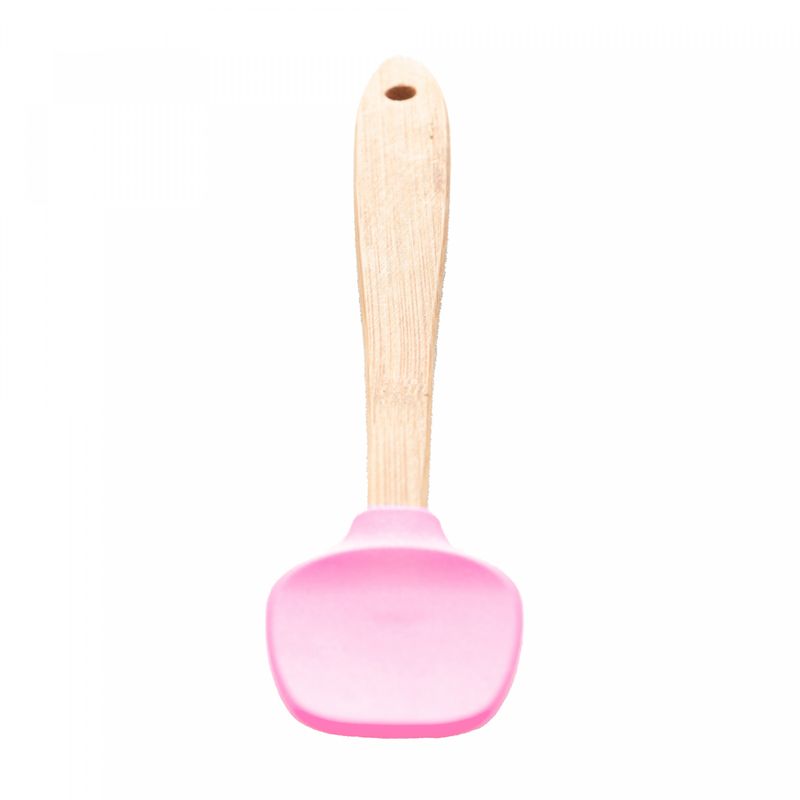 Conjunto-4-Utensilios-de-Silicone-com-Cabo-em-Bambu-Rosa-Lyor