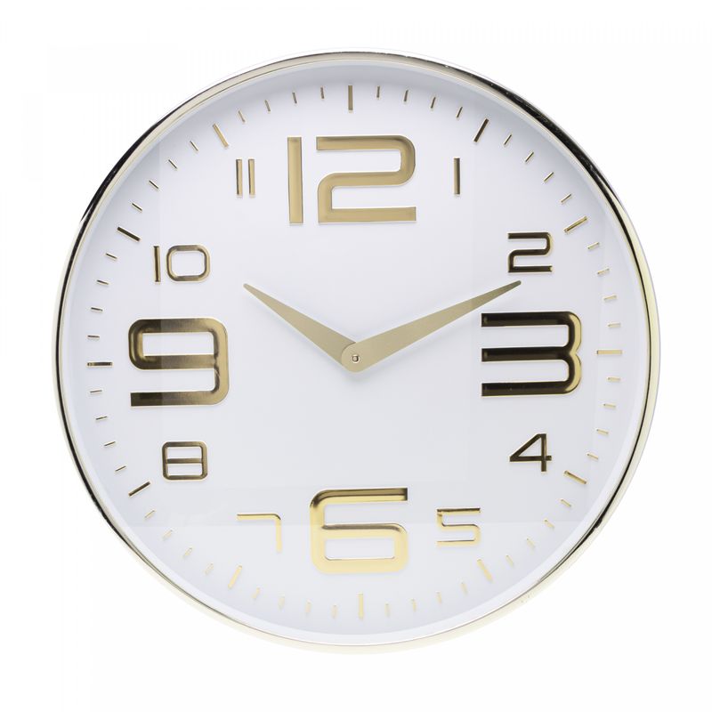 Relogio-de-Parede-em-Plastico-Branco-com-Dourado-305cm-x-43cm-Lyor