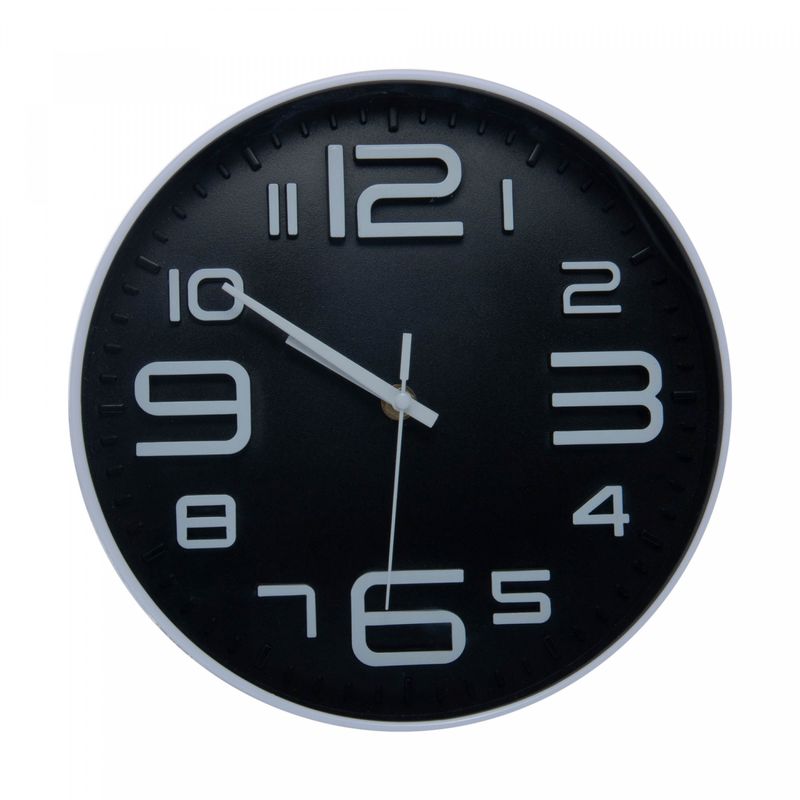 Relogio-de-Parede-em-Plastico-Preto-com-Branco-25cm-x-4cm-Lyor
