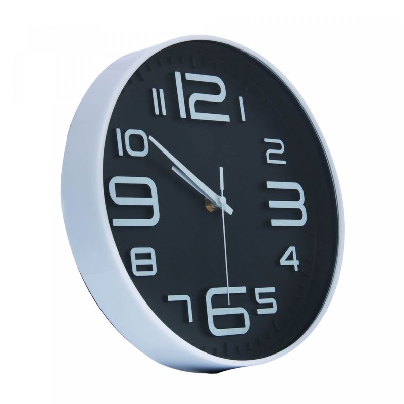Relogio-de-Parede-em-Plastico-Preto-com-Branco-25cm-x-4cm-Lyor