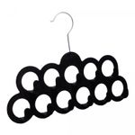 Cabide-de-Plastico-para-Lencos-e-Cintos-Aveludado-Preto-30cm-x-35cm-x-205cm-Lyor