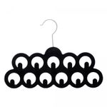 Cabide-de-Plastico-para-Lencos-e-Cintos-Aveludado-Preto-30cm-x-35cm-x-205cm-Lyor